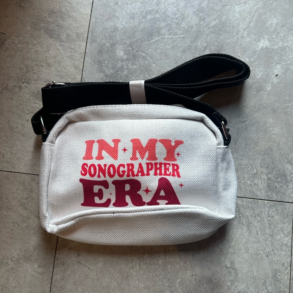 White 'In My Sonographer Era' Crossbody Bag